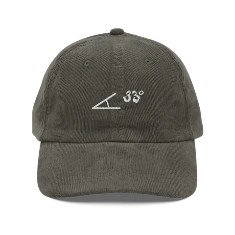 33° Angle Corduroy Cap, Olive