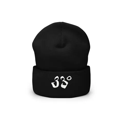 33 Cuff Beanie, Black