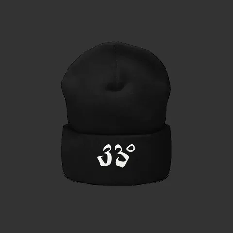 33 Cuff Beanie, Black