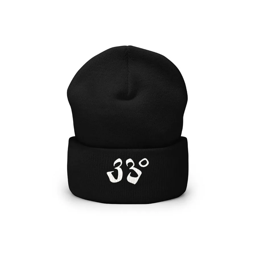 33 Cuff Beanie, Black