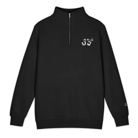 33 Embroidered Quarter-Zip, Black