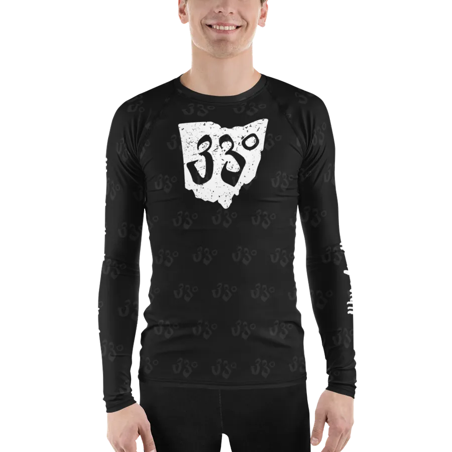 33 Long Sleeve Rash Guard, Black