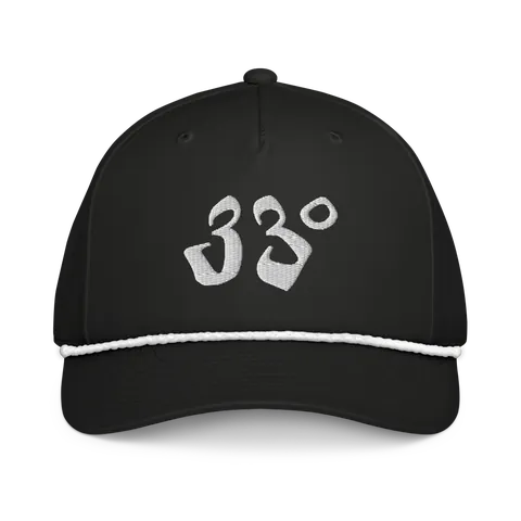 33 Rope Cap, Black/White