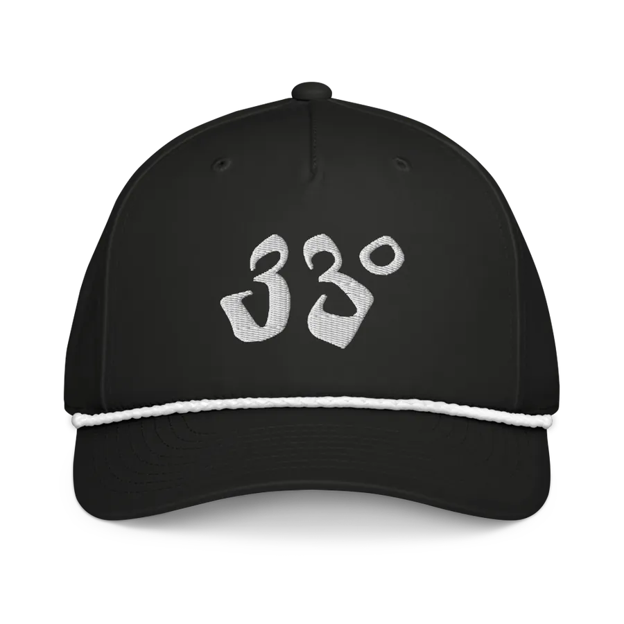 33 Rope Cap, Black/White