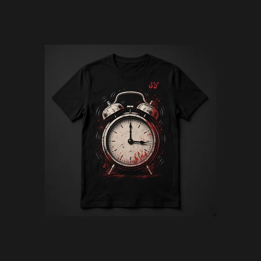 4 AM Clock Tee, Black