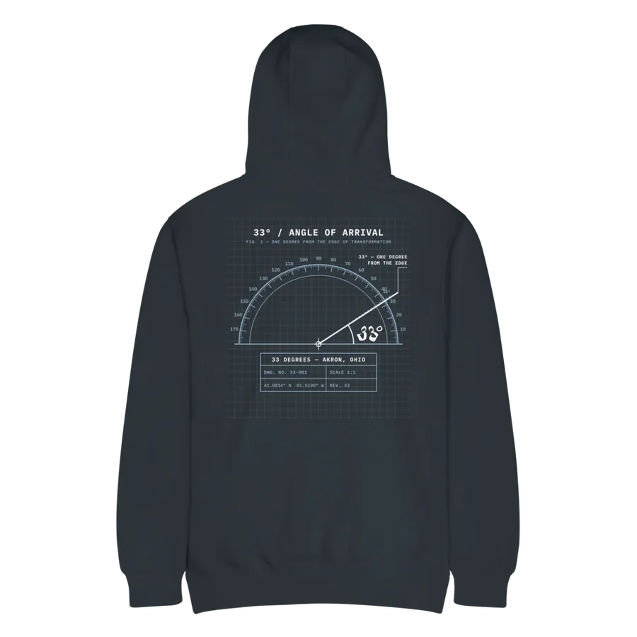 Blueprint / Angle of Arrival Hoodie, Navy