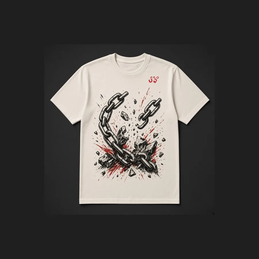 Broken Chain Tee, Bone