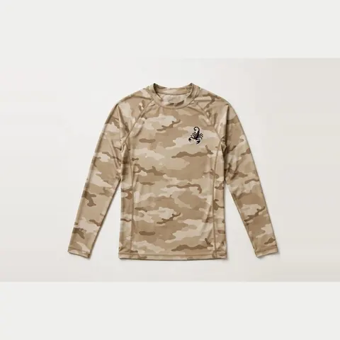 Canyon Camo Rash Guard, Desert tan camo
