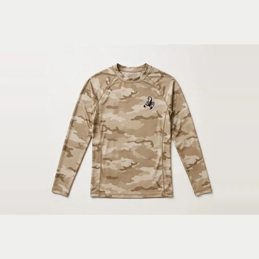 Canyon Camo Rash Guard, Desert tan camo