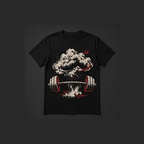 Chalk Cloud Tee, Black
