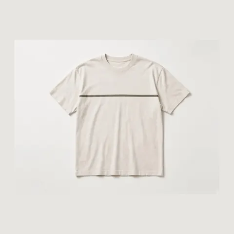 Earth Stripe Tee, Off-white / olive