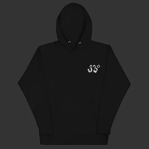 Embroidered Mark Hoodie – Black, Black