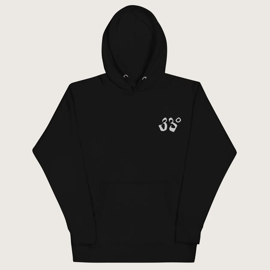 Embroidered Mark Hoodie – Black, Black
