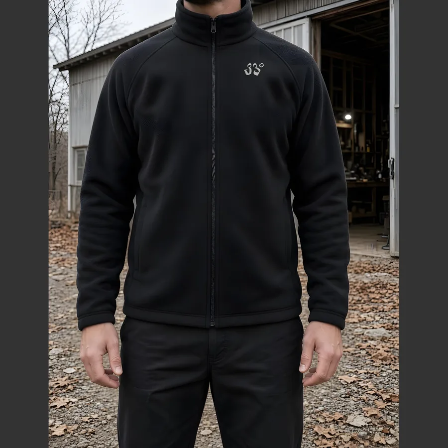 33 Degrees Construction Fleece Jacket – on-model front view