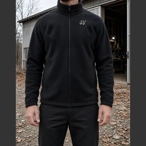 33 Degrees Construction Fleece Jacket – on-model front view