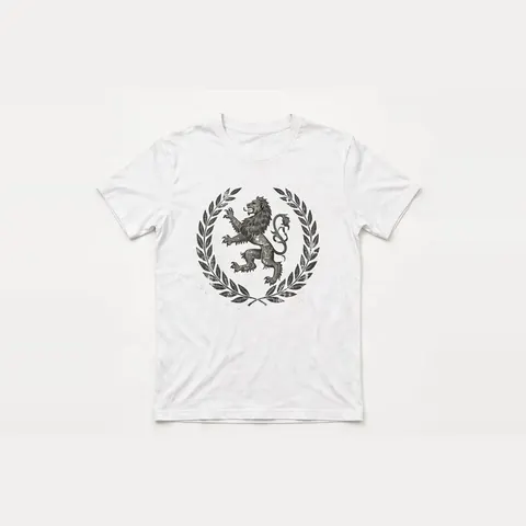 Lion and Laurel Tee, White