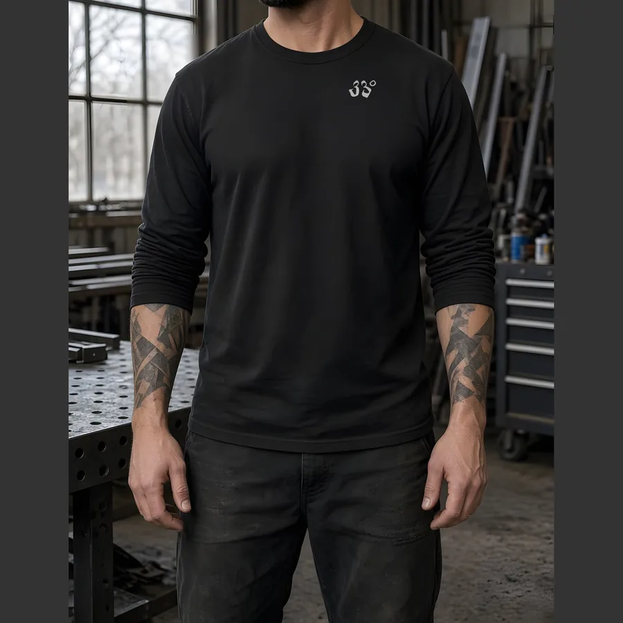 33 Degrees Construction Long Sleeve – on-model front view