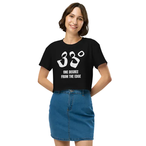 One Degree From the Edge Women's Crop Top, Black