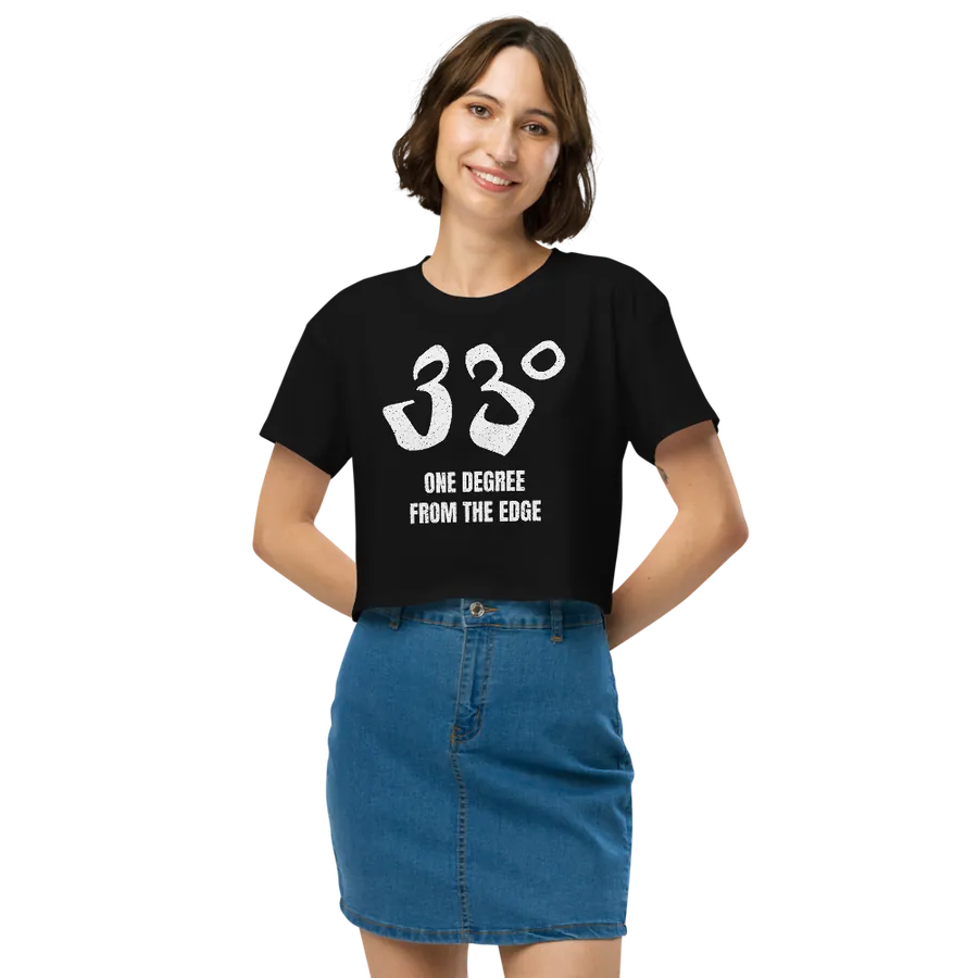 One Degree From the Edge Women's Crop Top, Black
