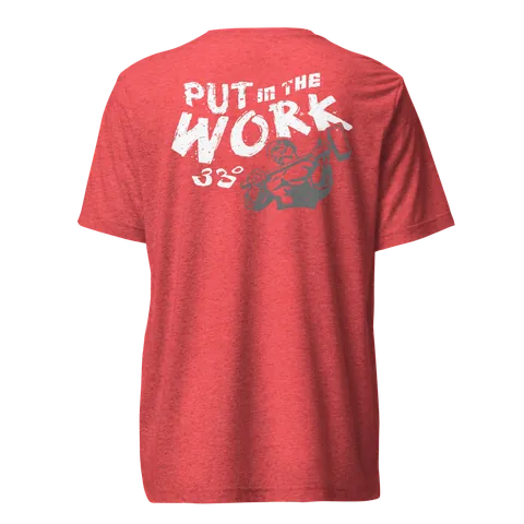Put in the Work Tee, Red Frost
