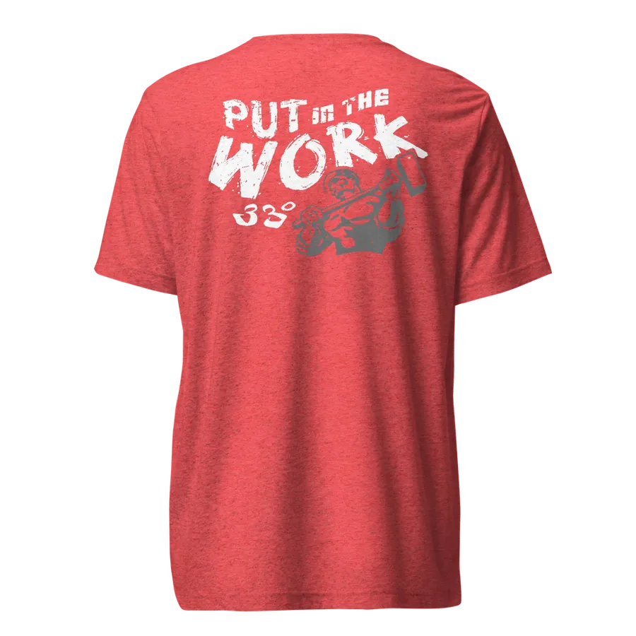 Put in the Work Tee, Red Frost