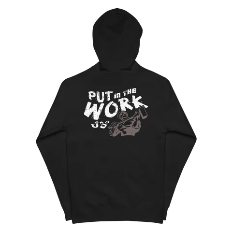 Put in the Work Zip Hoodie, Black