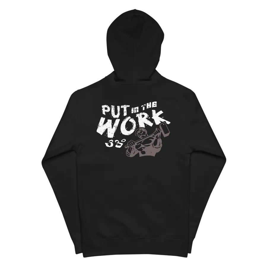 Put in the Work Zip Hoodie, Black