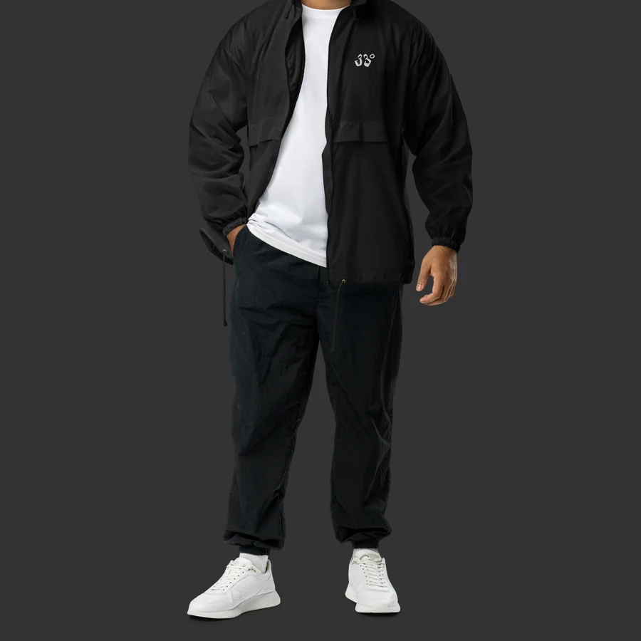 Shell Jacket, Black, on model, front