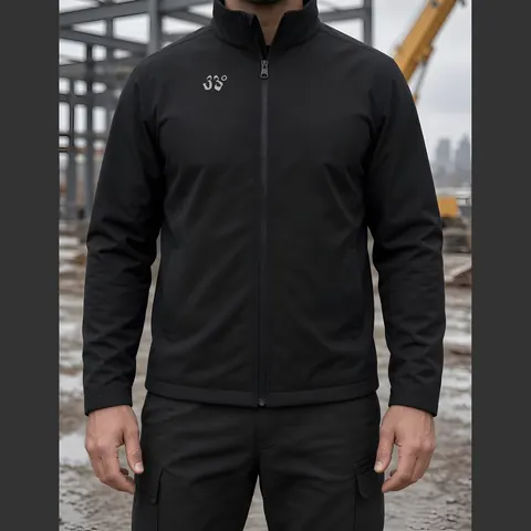 33 Degrees Construction Soft Shell Jacket – on-model front view