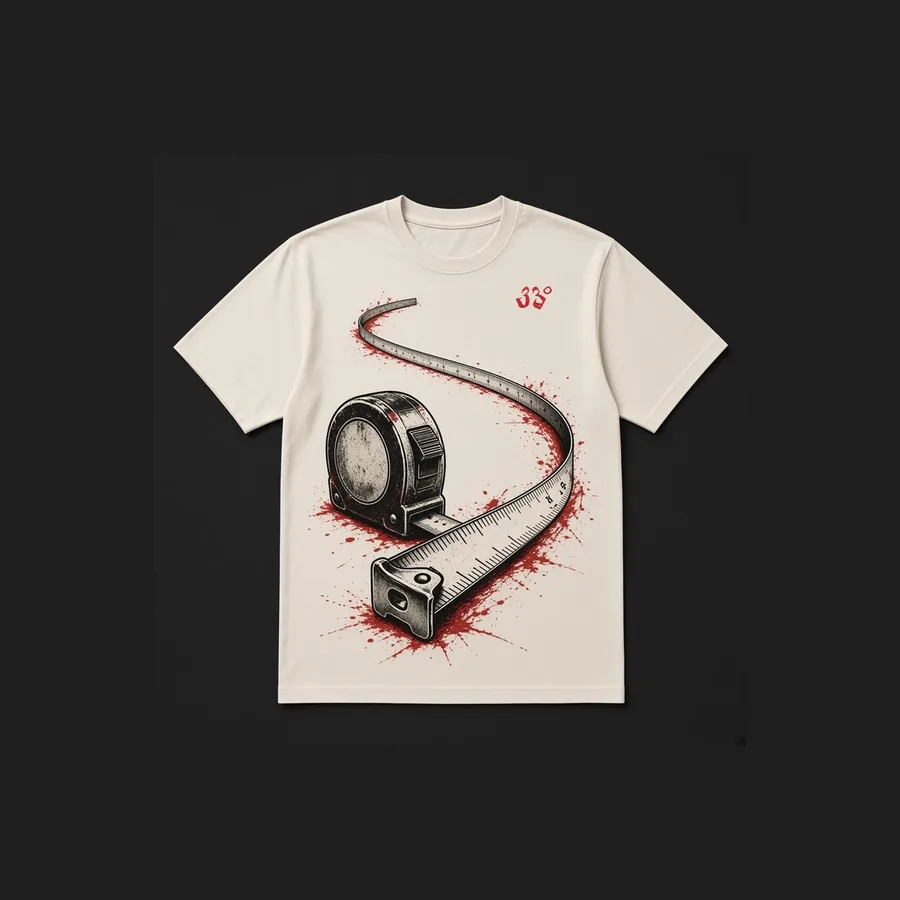Tape Measure Tee, Bone