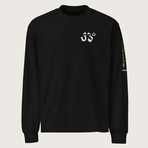 Thermometer Heavyweight Long Sleeve, Black