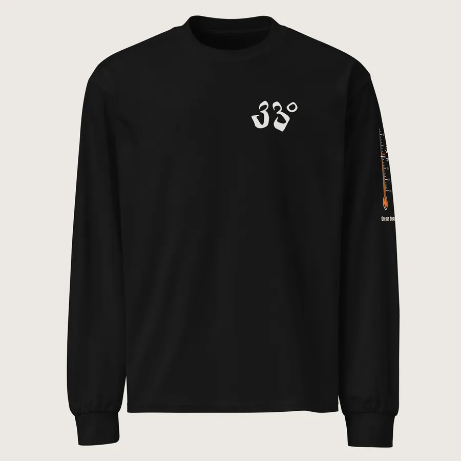 Thermometer Heavyweight Long Sleeve, Black
