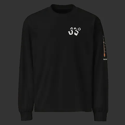 Thermometer Heavyweight Long Sleeve, Black