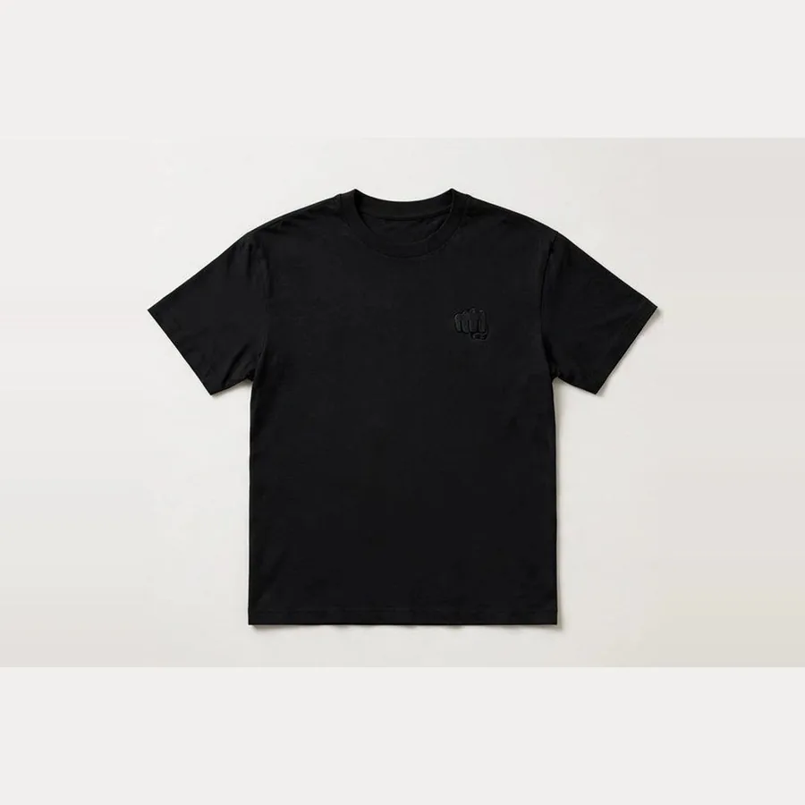 Tonal Fist Tee, Black on black