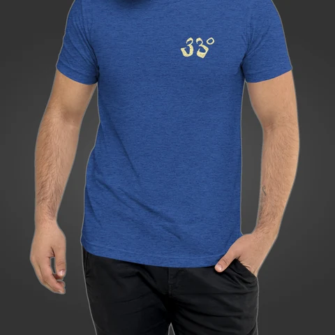 We Change Tee, Royal, on model, front